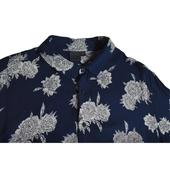 ASOS Design Festival Short Sleeve Floral Button-Up Shirt Men's Size XXL Resort - Picture 3 of 9